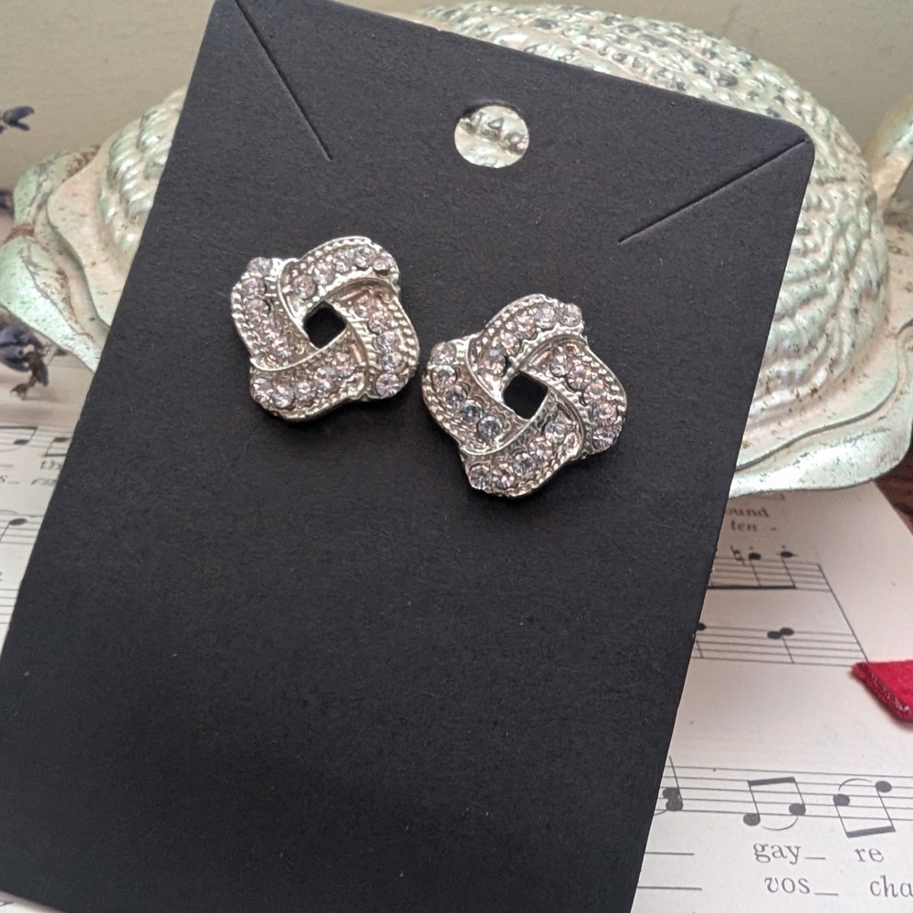 Vintage Silver Knot Earrings